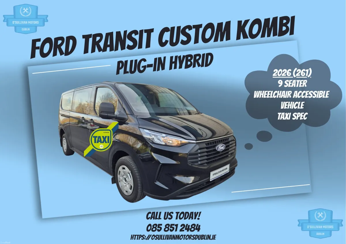 FORD TRANSIT CUSTOM KOMBI / 261 / 9 SEATER / WAV! - Image 1
