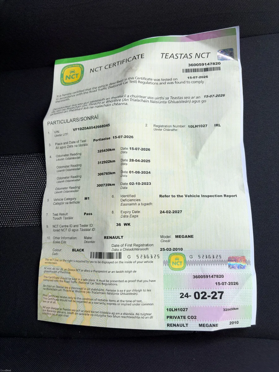 Renault Megane 2010 1.5 DCI new nct 3/27 - Image 5