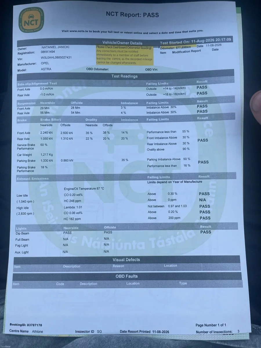 Opel Astra 1.4L Petrol 2008 - Image 3