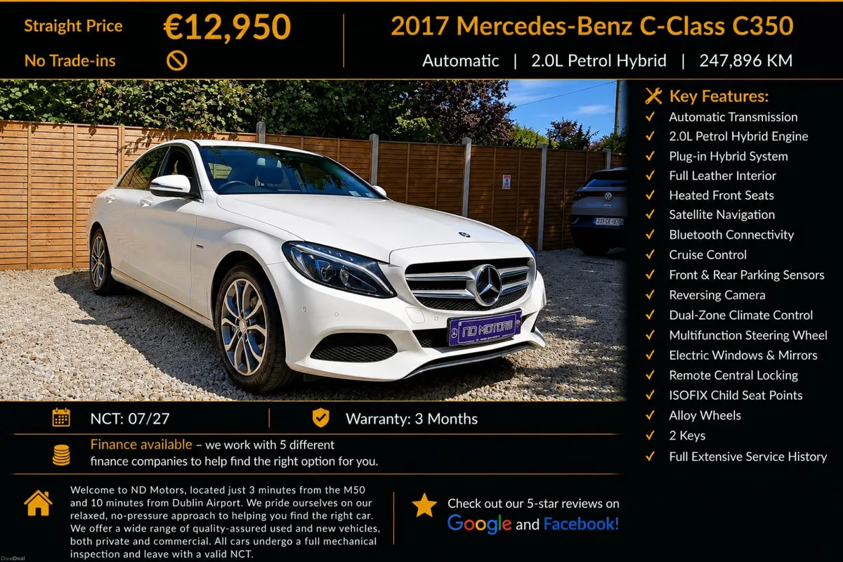 🆕️2017 Mercedes-Benz C-Class Sport Hybrid🆕️ - Image 1