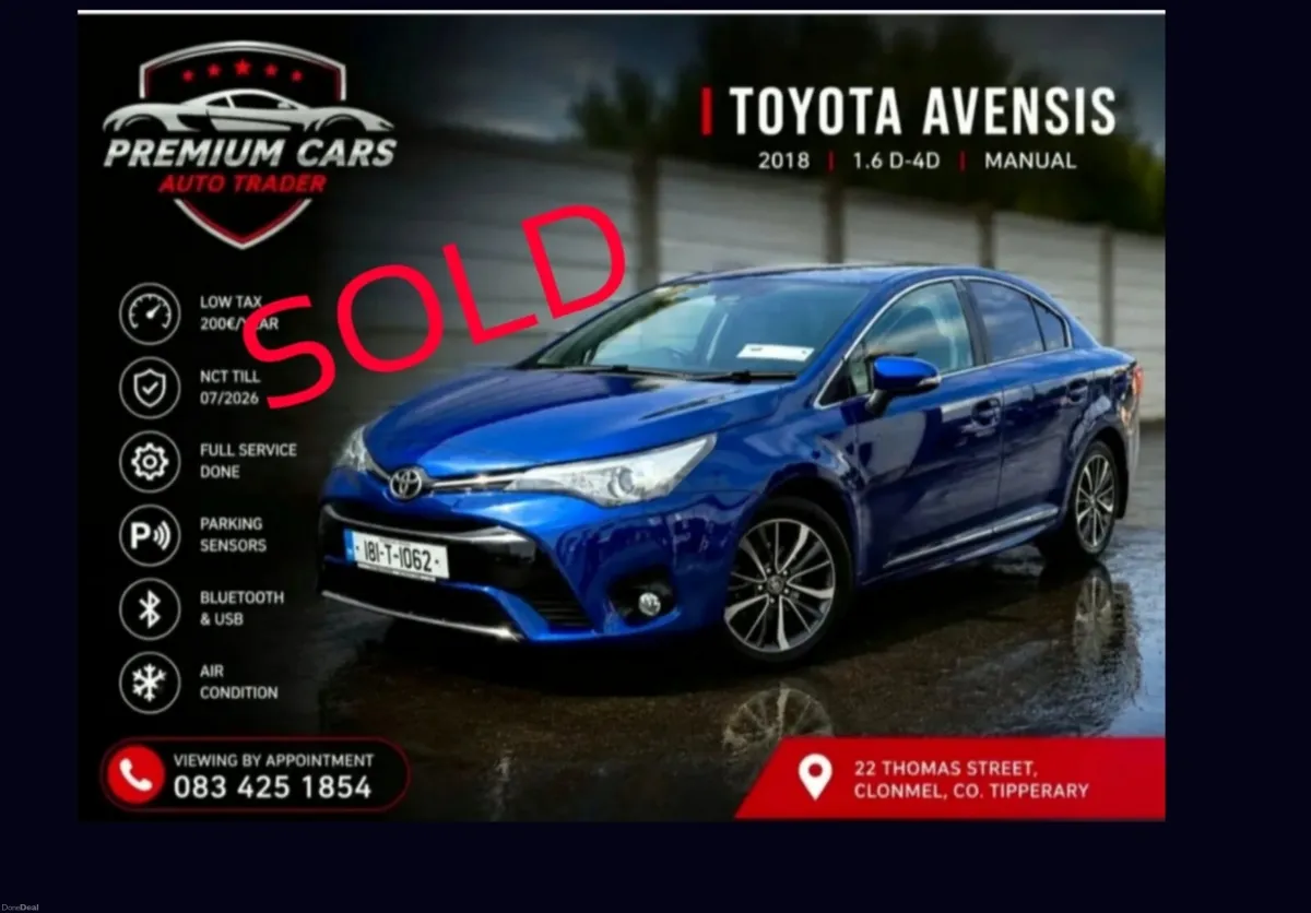 2018 TOYOTA AVENSIS SOL HIGH SPEC - Image 1