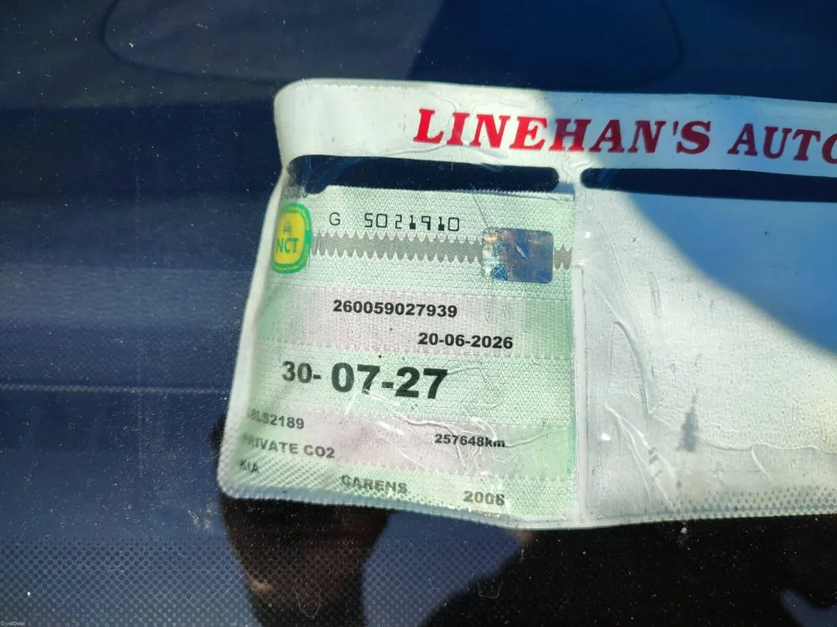 2008 Kia Carens 2.0 CRDi – 7 Seater – Long NCT 08/ - Image 3