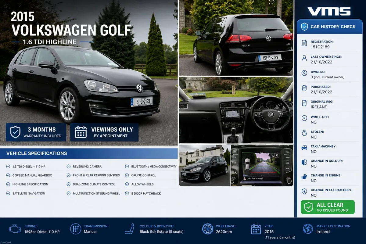 2015 Volkswagen Golf 1.6TDI High-line - Image 1