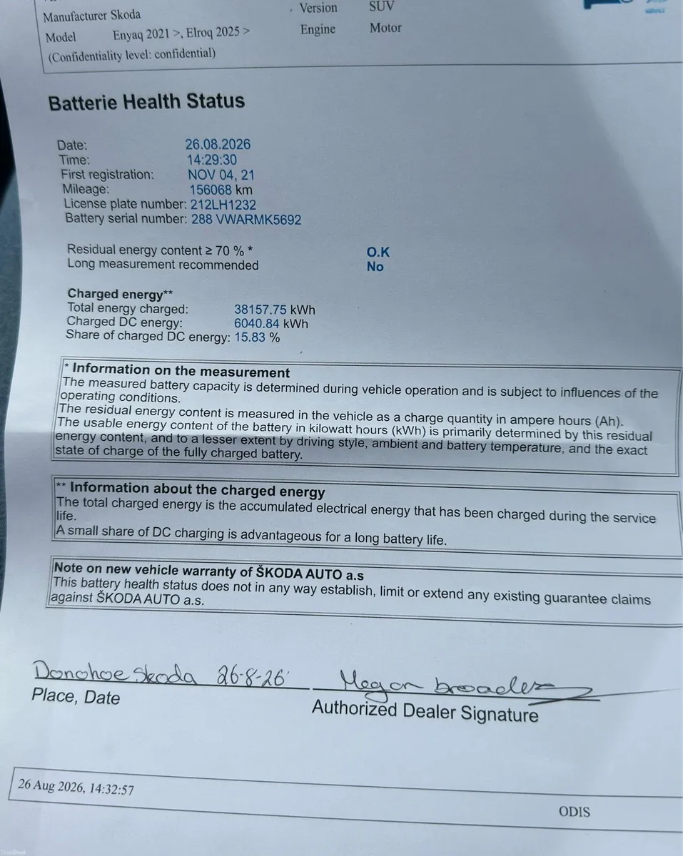2021 Skoda Enyaq iV60| Battery Cert | Huge Spec - Image 4