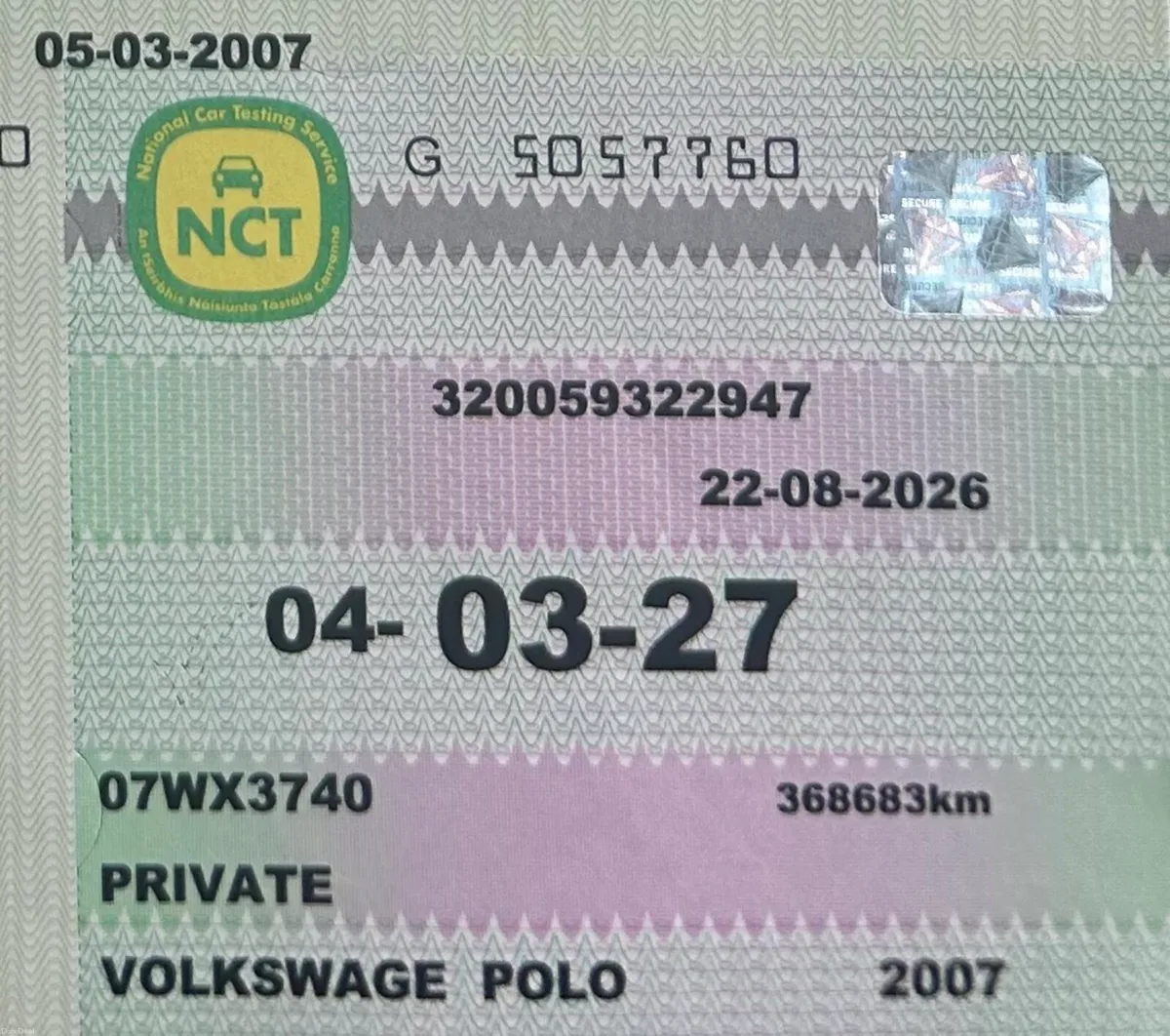 VOLKSWAGE POLO 1.2 NCT ✅ OK TAX ✅ OK - Image 1