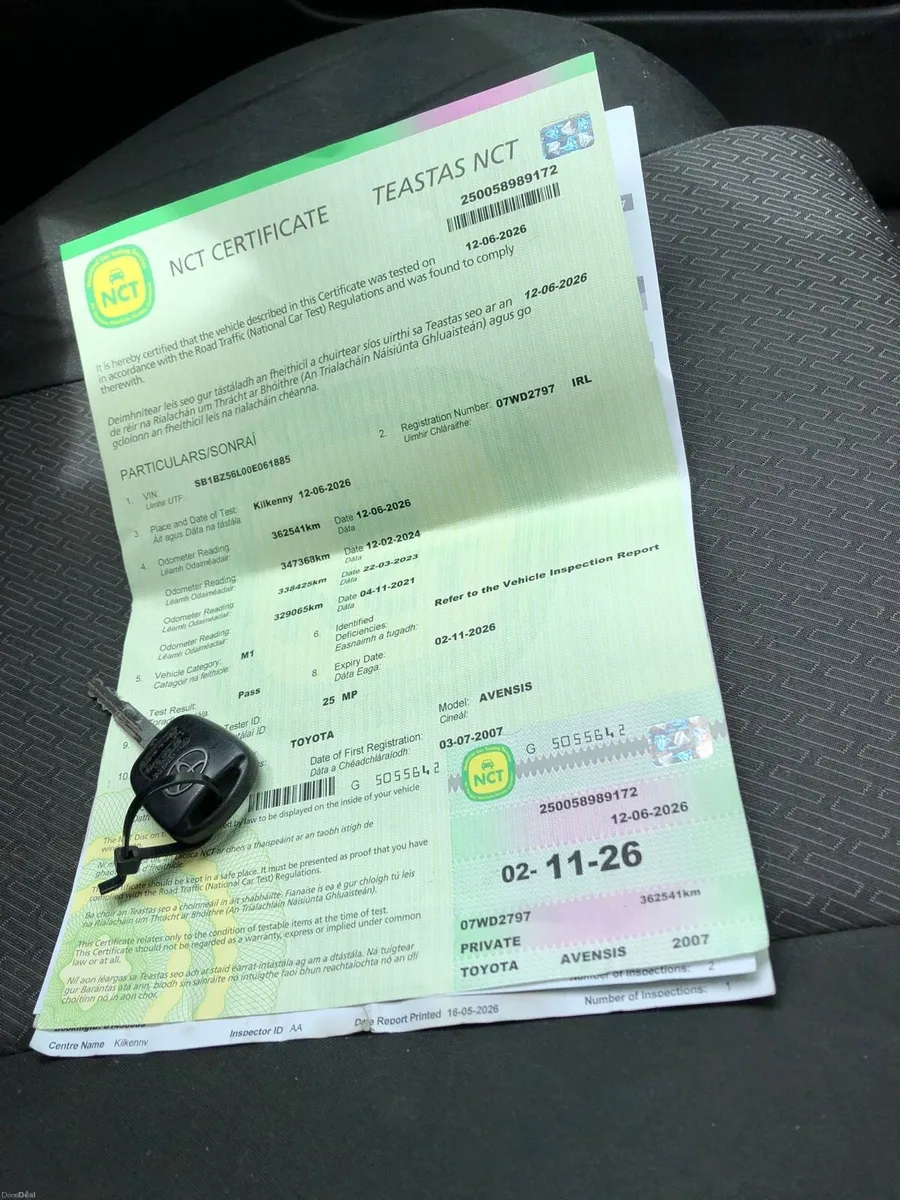 Toyota Avensis 1.6 petrol  just passed nct - Image 3
