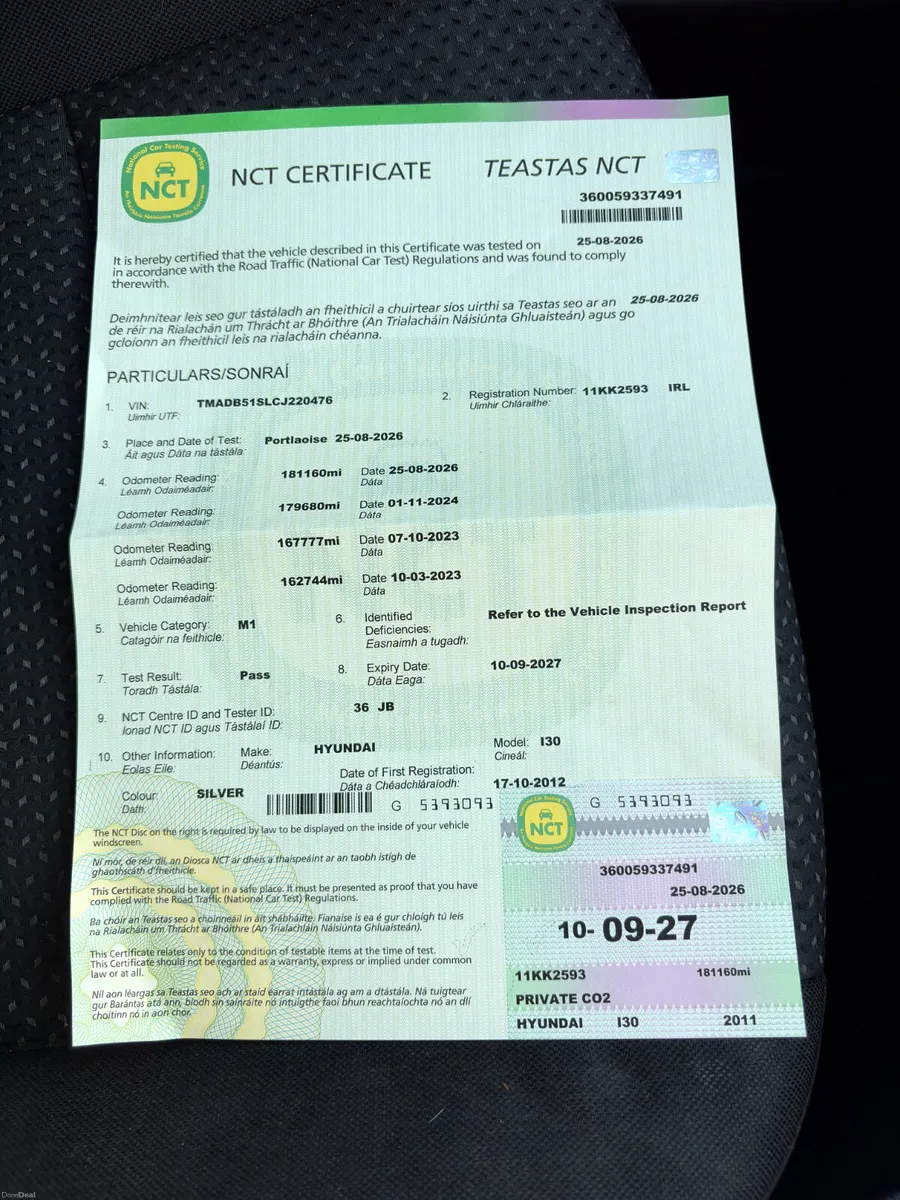 Hyundai i30 2011 1.6 CRDI new nct 9/27 - Image 5