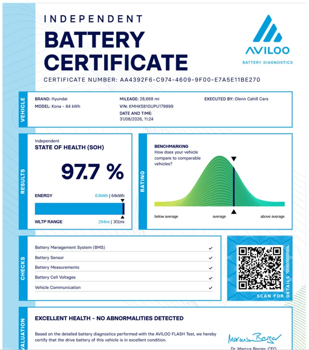 2023 Hyundai KONA 64 kWh Ultimate - SOH 97.7 % - Image 2