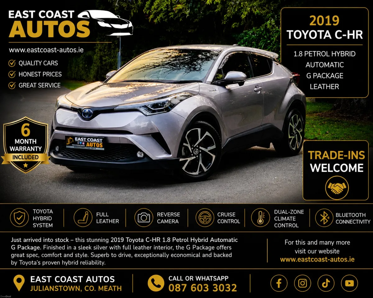 2019 Toyota C-HR 1.8 Petrol Hybrid Auto G Package - Image 1