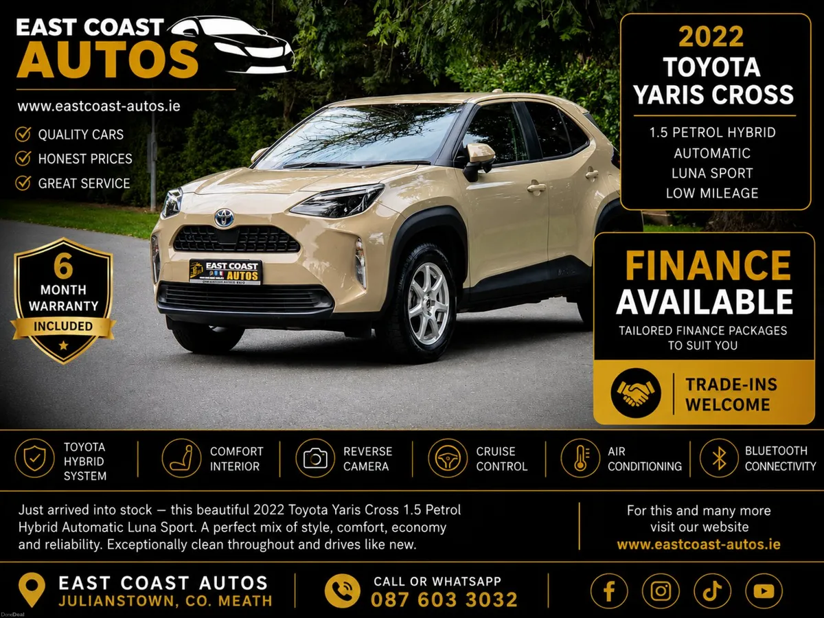2022 Toyota Yaris Cross 1.5 Petrol Hybrid Auto - Image 1