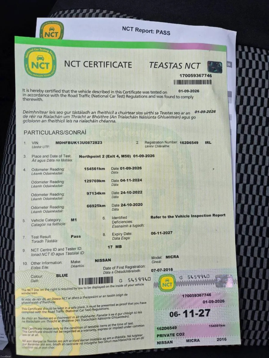 Micra 2016 New NCT Today 11/27 Low Klms Clean Car - Image 5