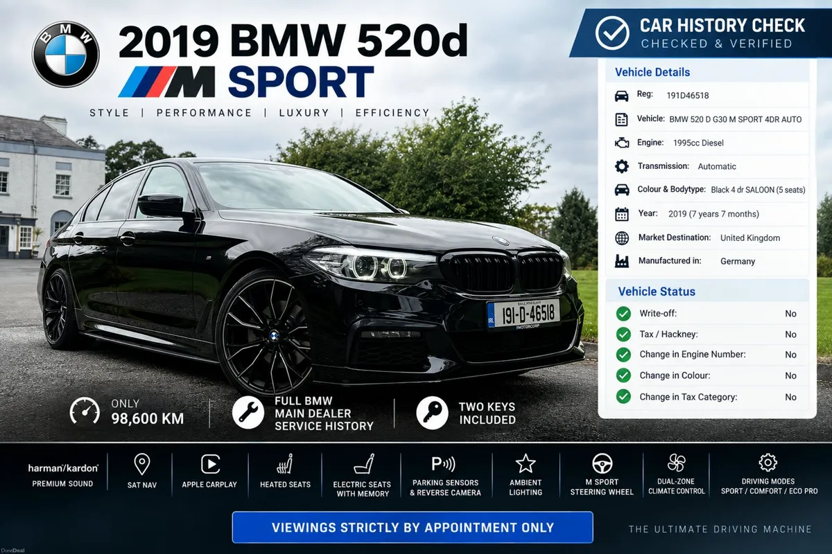 2019 BMW 520D M-Sport High spec - Image 1