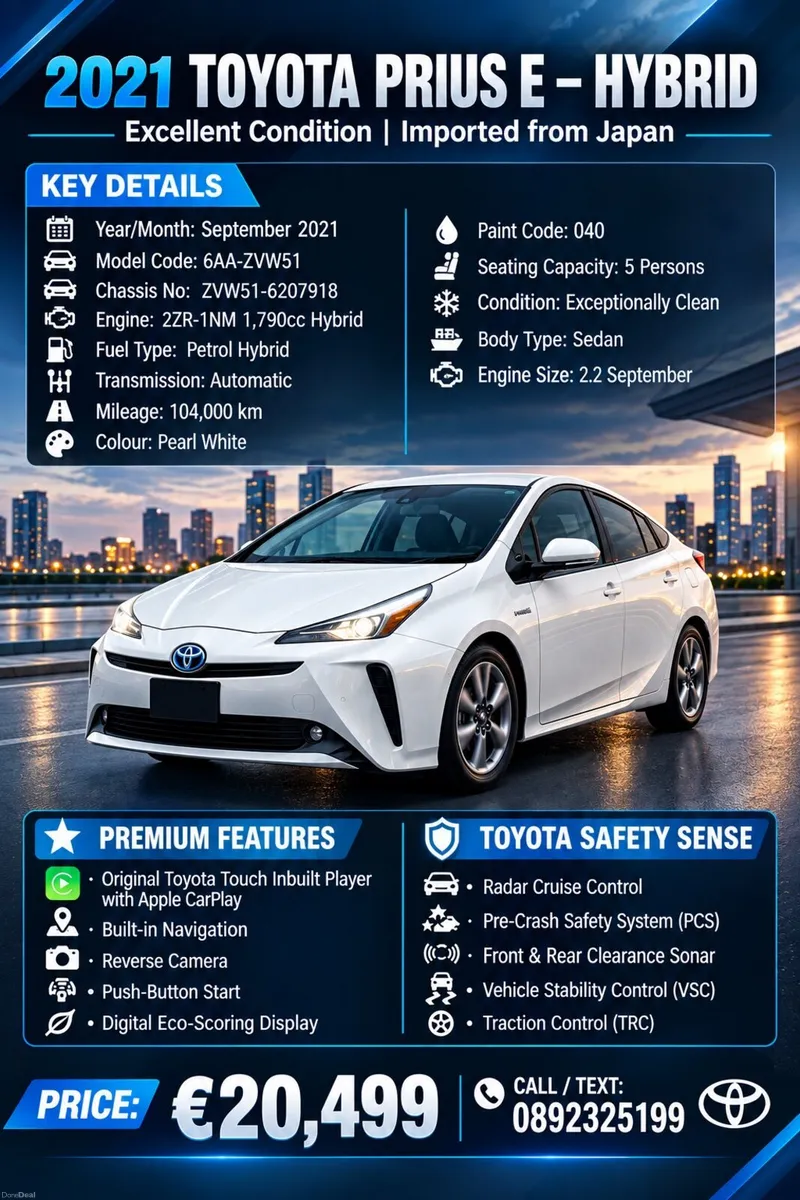 Toyota Prius 212 September, with 3 months tax - Image 3