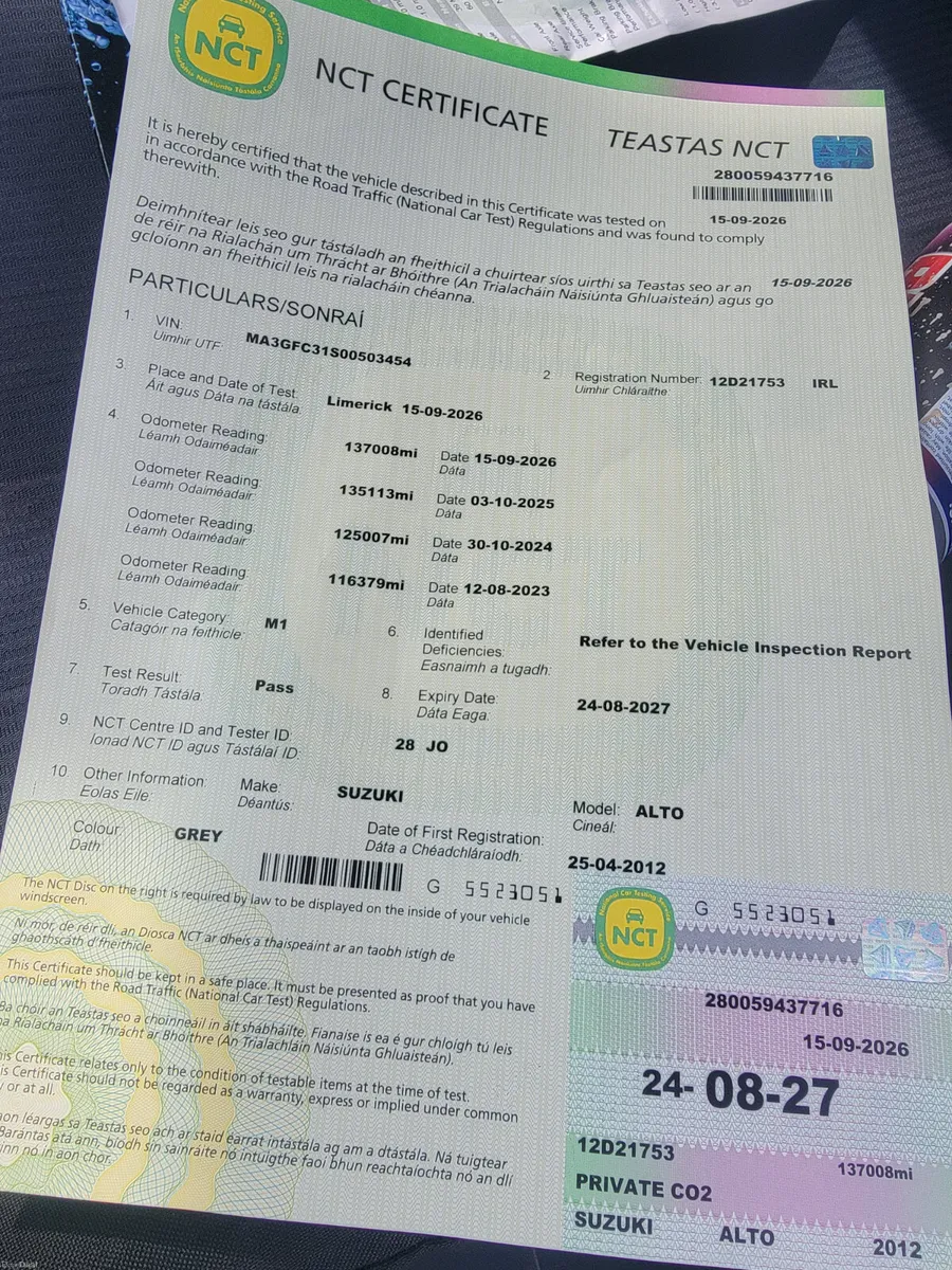 Suzuki Alto 2012 .AUTO nct 24-6-27.0852697260 - Image 2