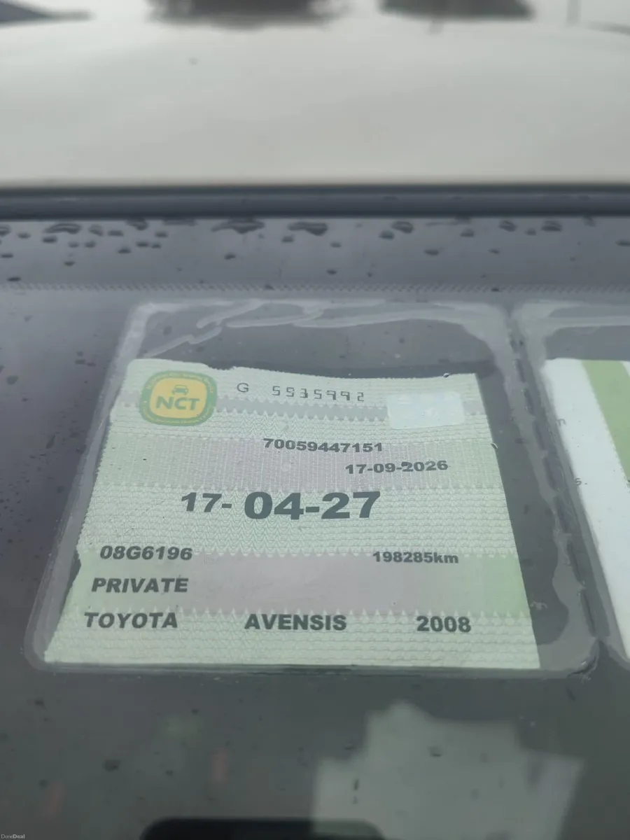 Toyota Avensis 1.6 Petrol – NCT 04/27 – 198k km - Image 3
