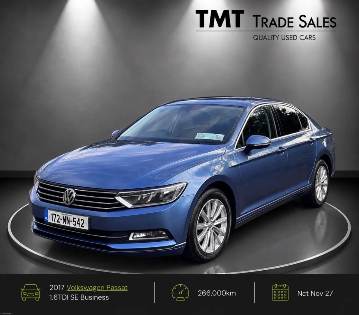 2017 Volkswagen Passat 1.6TDI SE Business NCTNov27 - Image 1