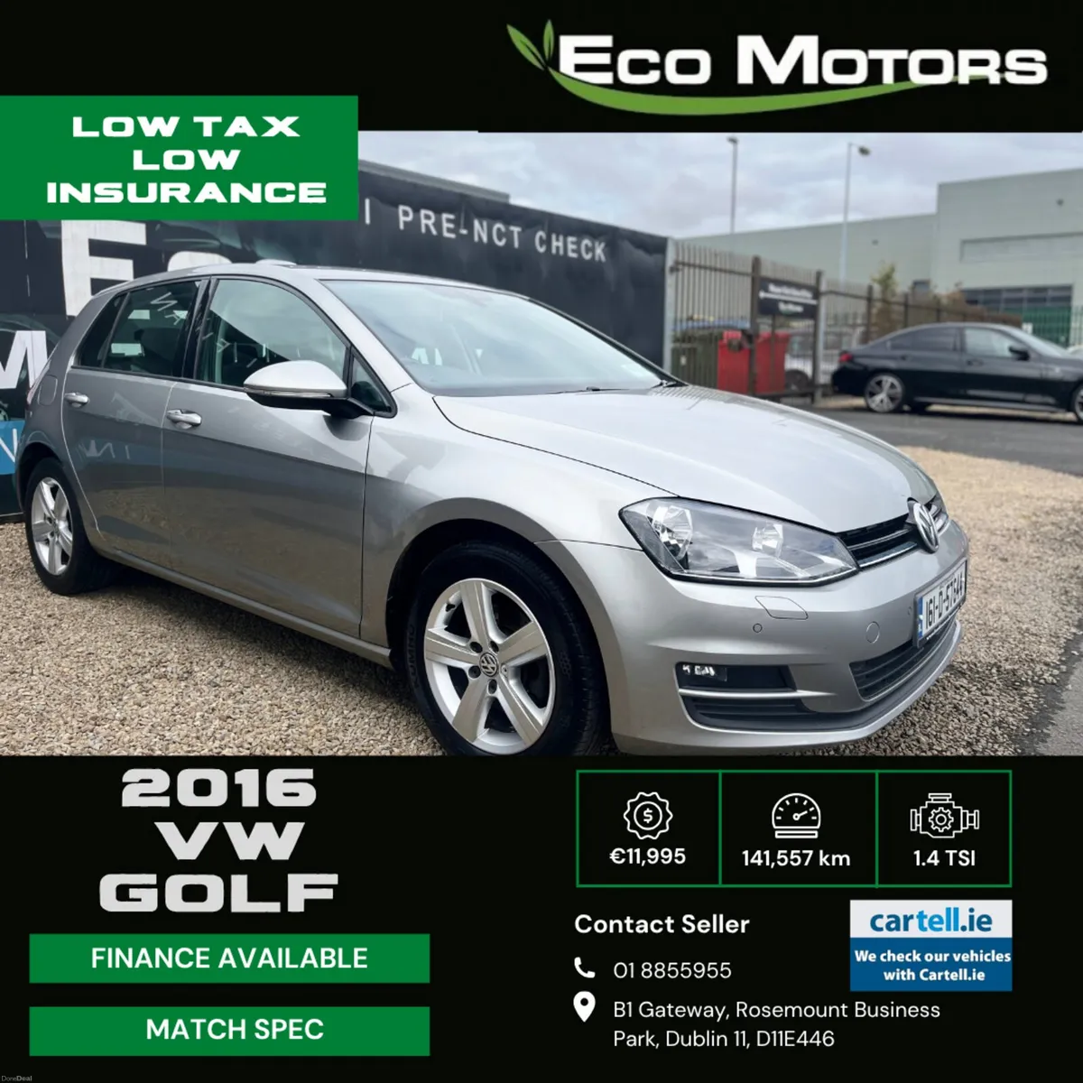 VW GOLF, 1.4 TSI, MANUAL, NCT 03/2027, LOW TAX - Image 1