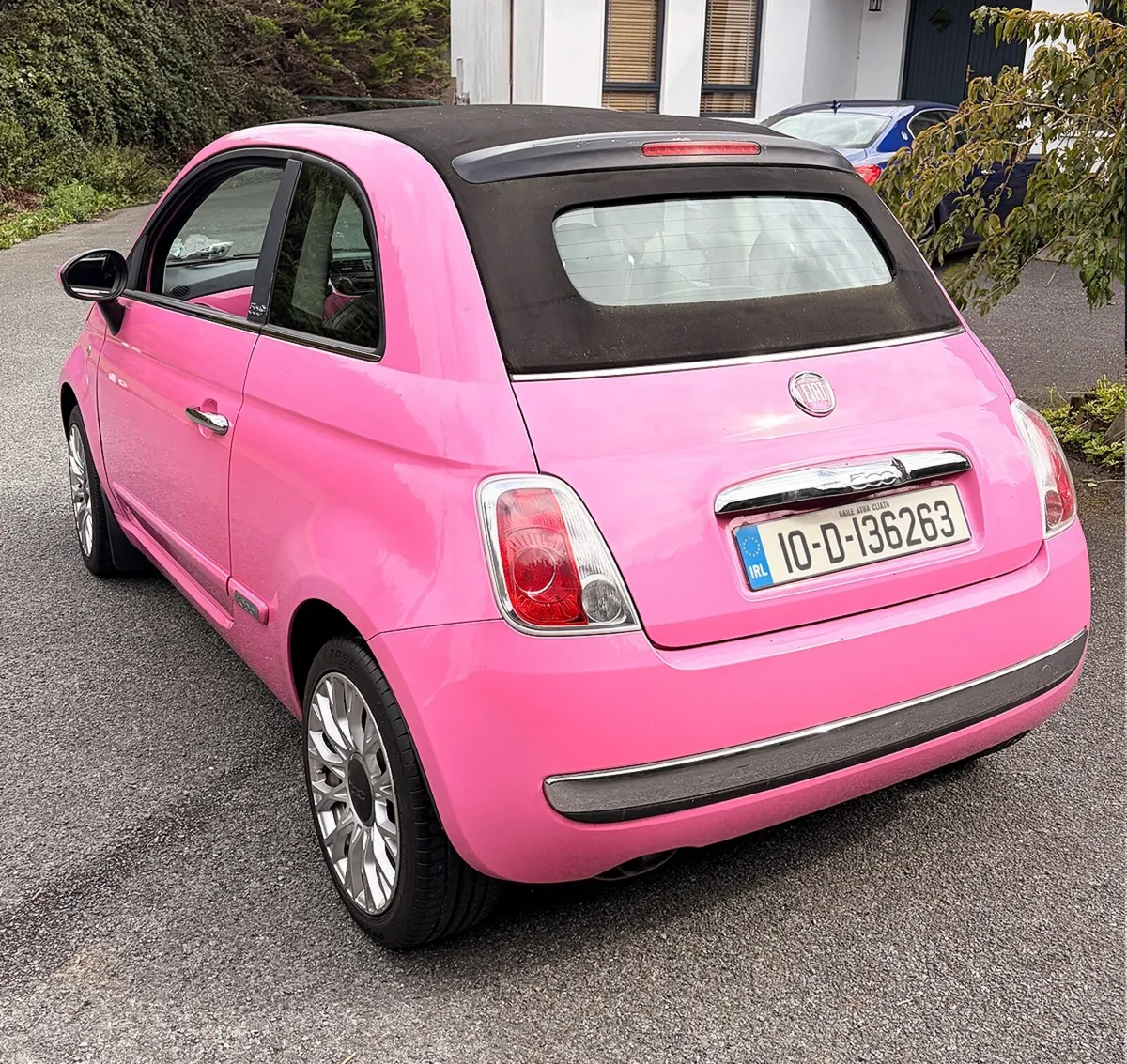 Fiat 500C 2010 Pink Convertible 1.2 Petrol - Image 3