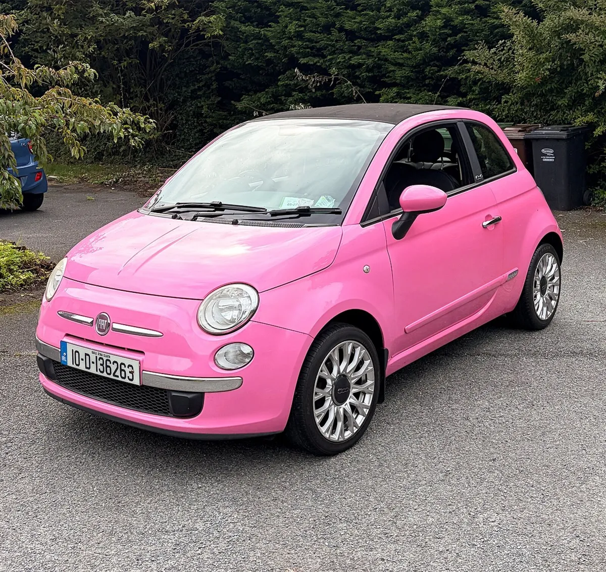 Fiat 500C 2010 Pink Convertible 1.2 Petrol - Image 1