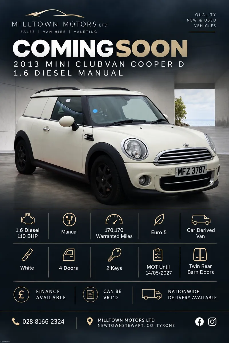 2013 Mini Club VAN Cooper D 1.6 Diesel Manual - Image 1