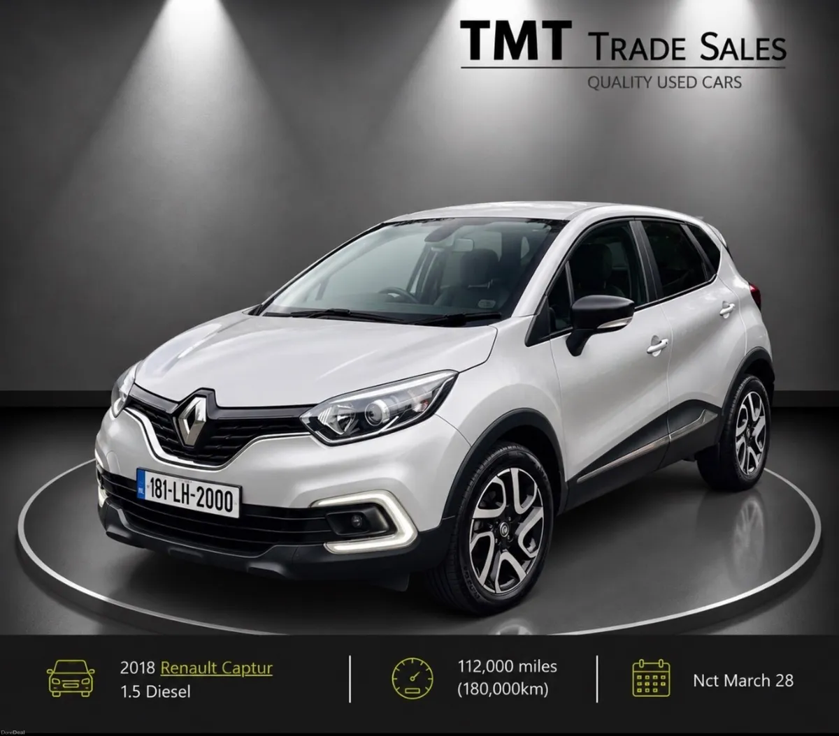 2018 Renault Captur 1.5 Diesel Nct March 28 - Image 1