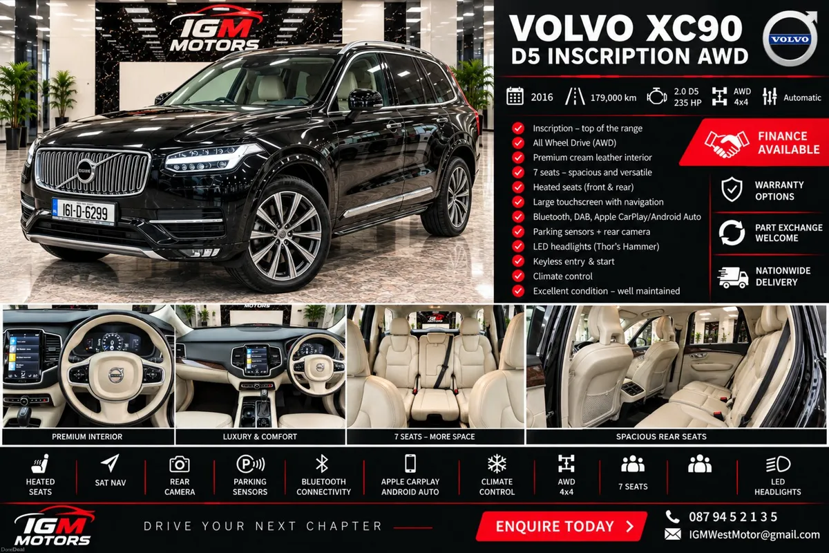 Volvo XC90 2016 7 Seater - Image 1