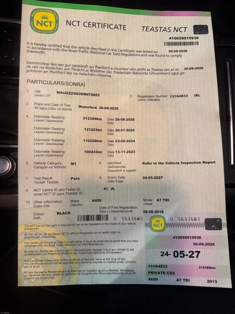 AUDI A7 💎1 owner💎 3.0 diesel PASS NCT 30.09 - Image 1