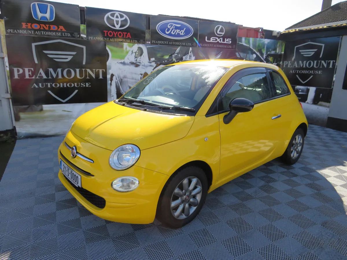 2021 FIAT 500 1.2 AUTO IN FUNKY YELLOW - Image 1