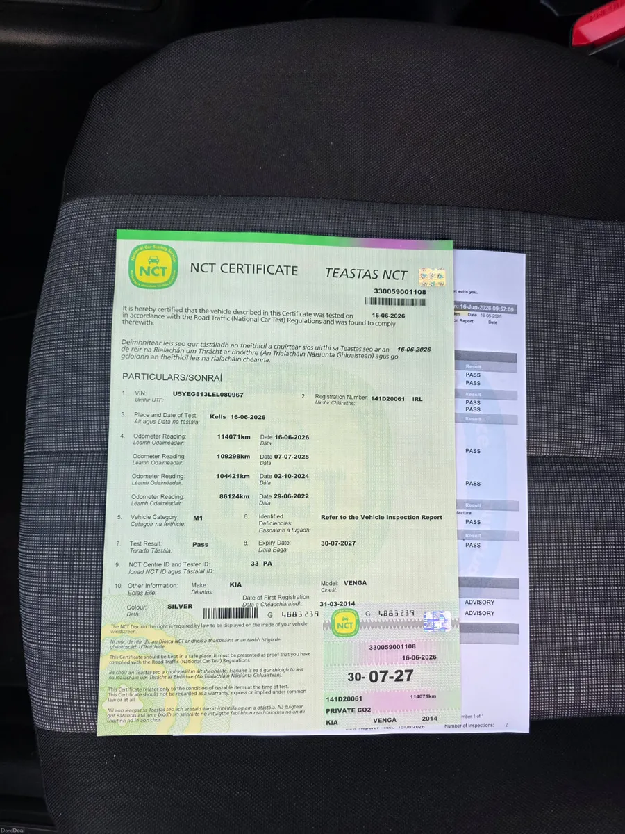 2014 Kia Venga 1.4 Diesel LX – Low Mileage - Image 2