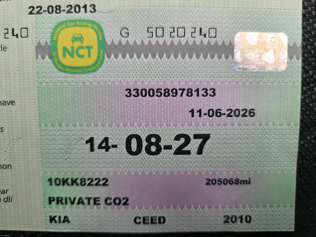 2010 Kia Ceed 14 Months NCT - Image 1