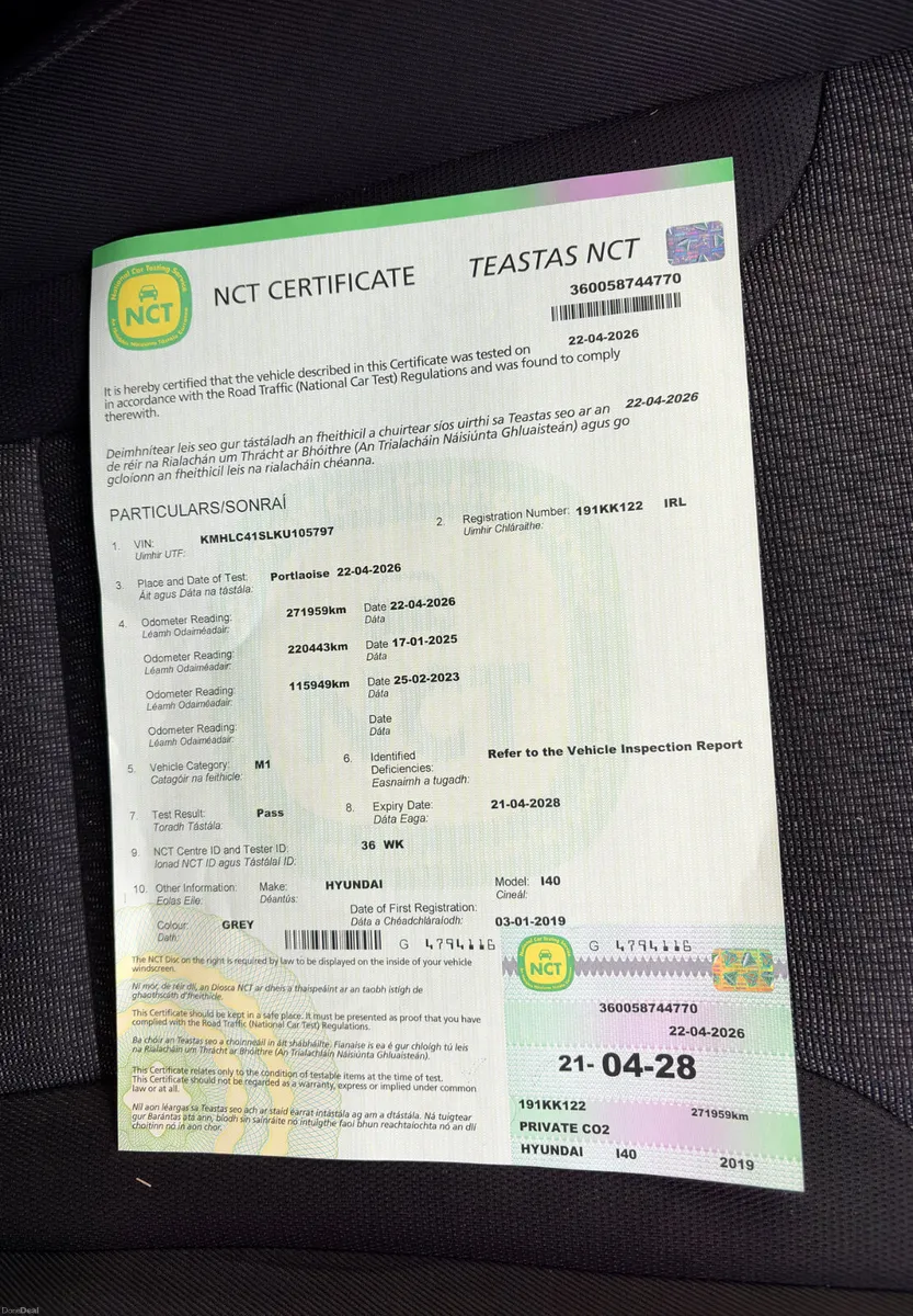 Hyundai i40 2019 1.6 CRDi new nct 5/28 tax 12/26 - Image 3
