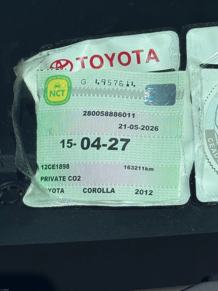 Corolla 2012 NEW NCT 160k km - Image 2