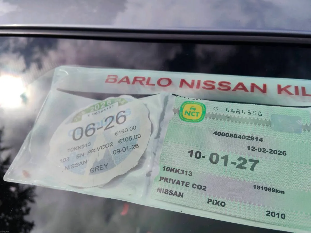 2010 Nissan Pixo 1.0 Petrol 154318KM only-NCT 1/27 - Image 1