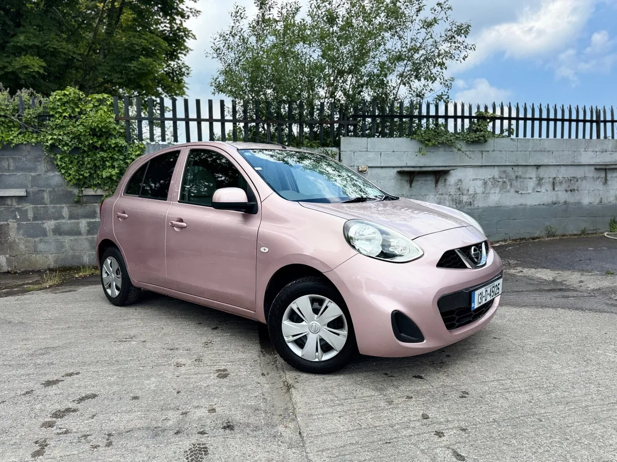 2013 NISSAN MARCH/ MICRA. PINK COLOUR. LOW MILEAGE - Image 1