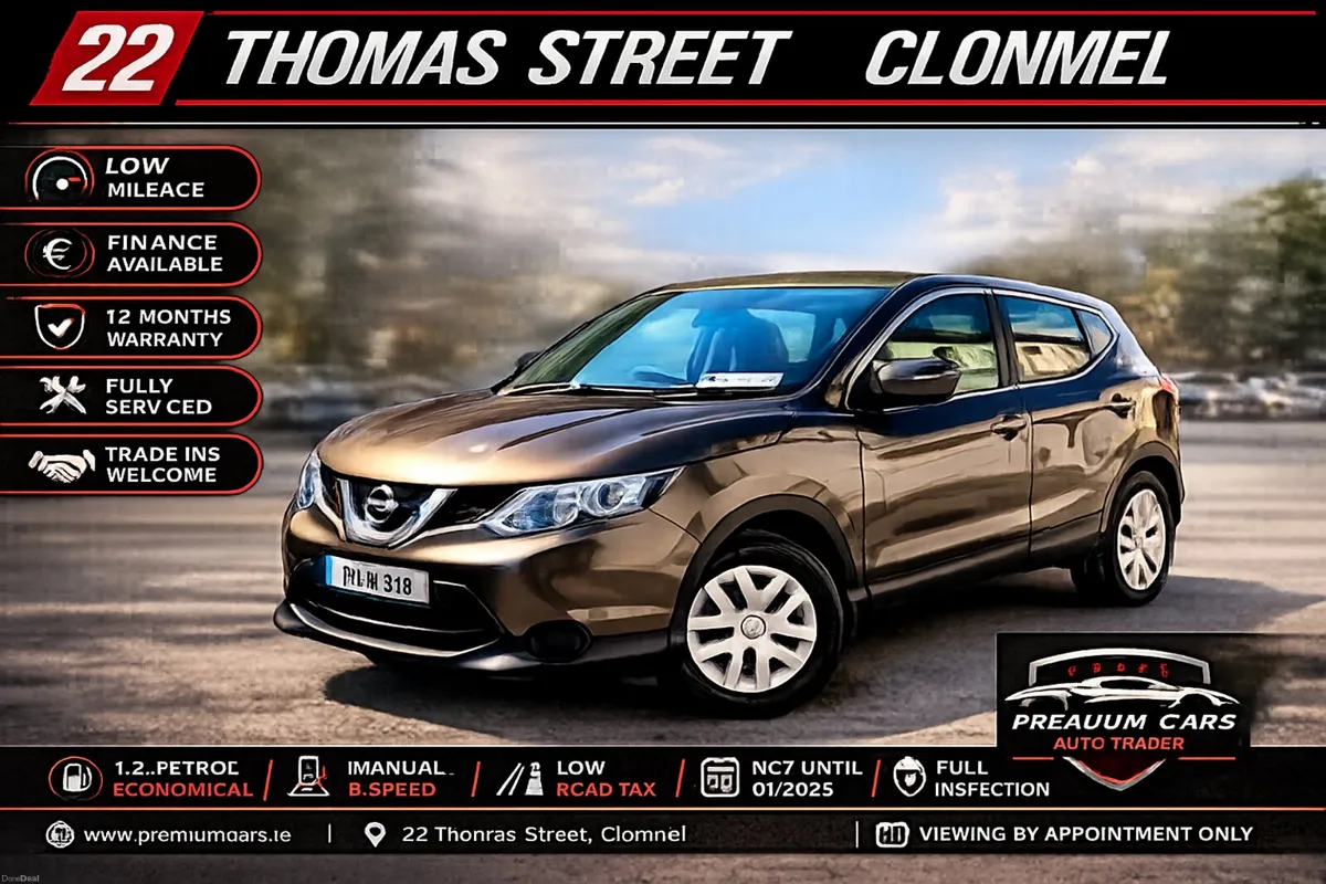 NISSAN QASHQAI NEW NCT FINANCE.WARRANTY - Image 1