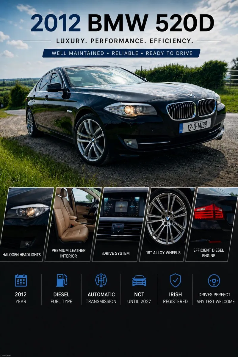 BMW 5-Series 2012 auto NEW NCT - Image 1