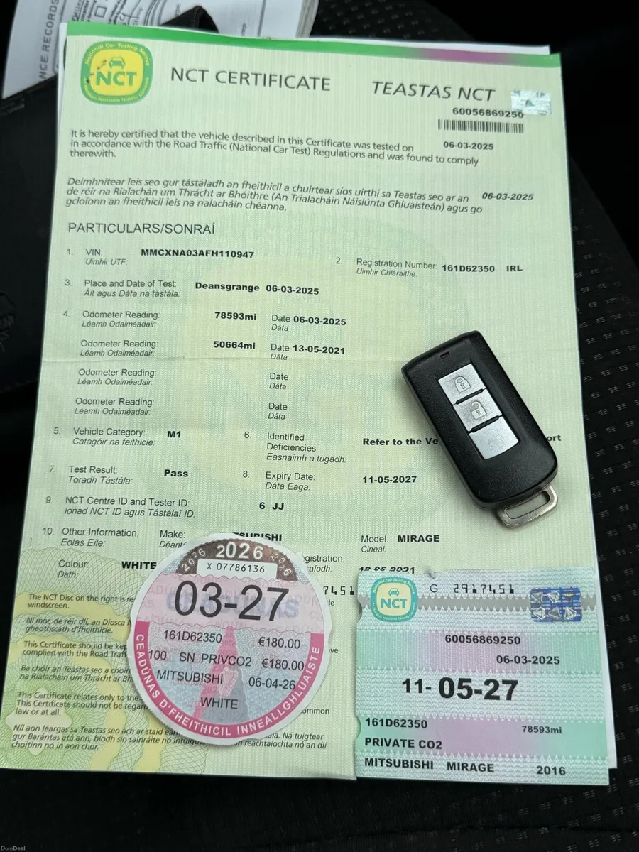 2016 Mitsubishi Mirage 1.2 petrol with ncted taxed - Image 2