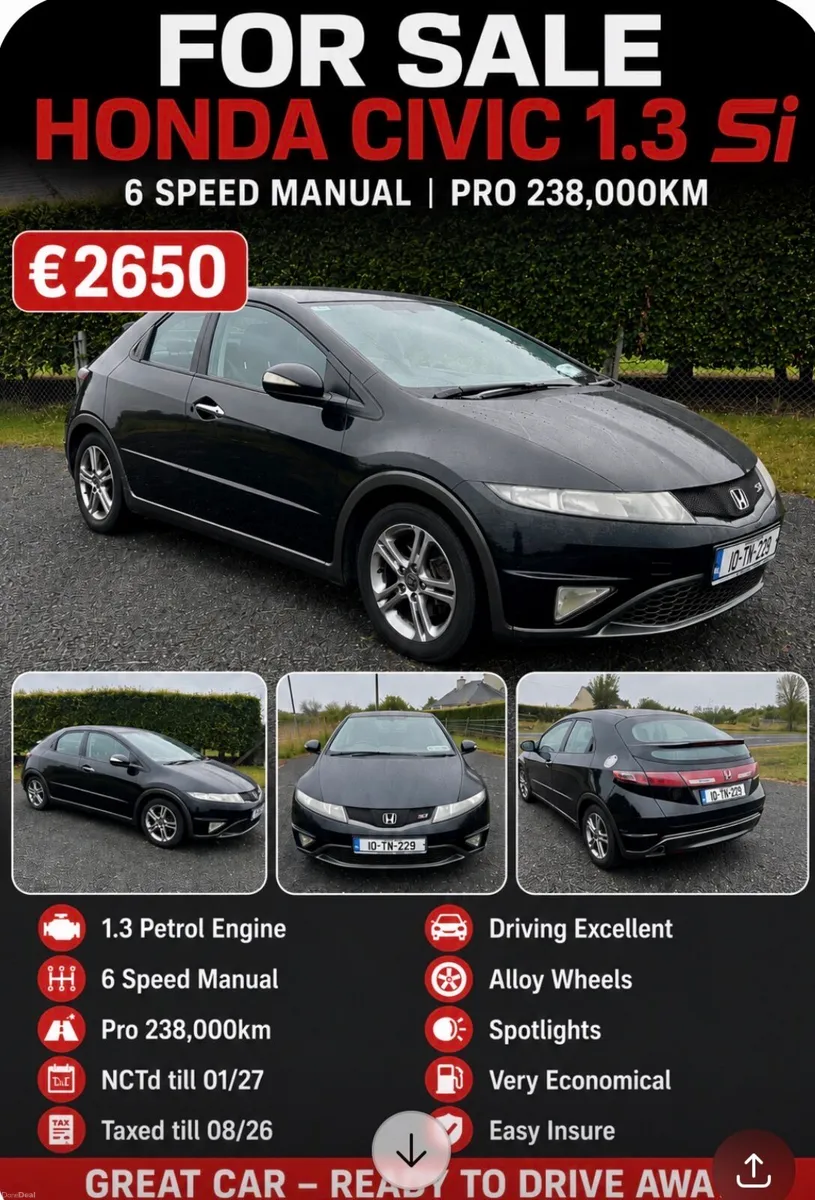 Honda Civic 2010 €2650 - Image 1
