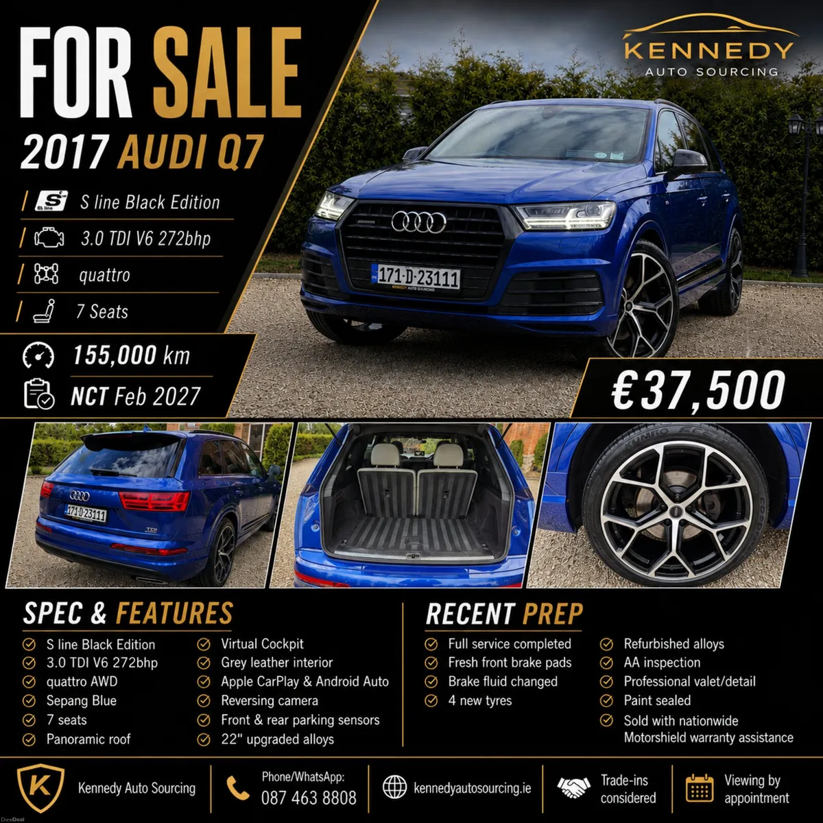 Reduced to €35,500 - Audi Q7 S Line - Pan Roof!! - Image 2