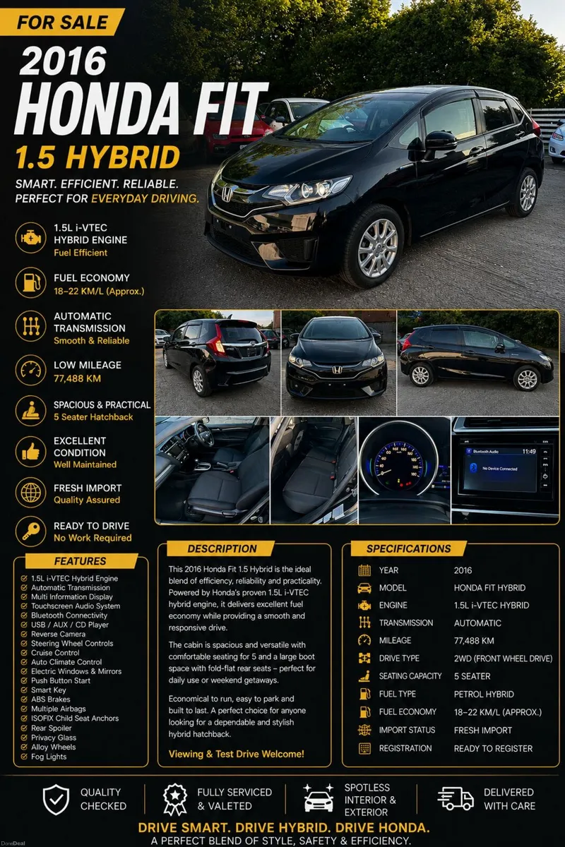 Honda Fit 2016 - 1.5L hybrid - Image 1