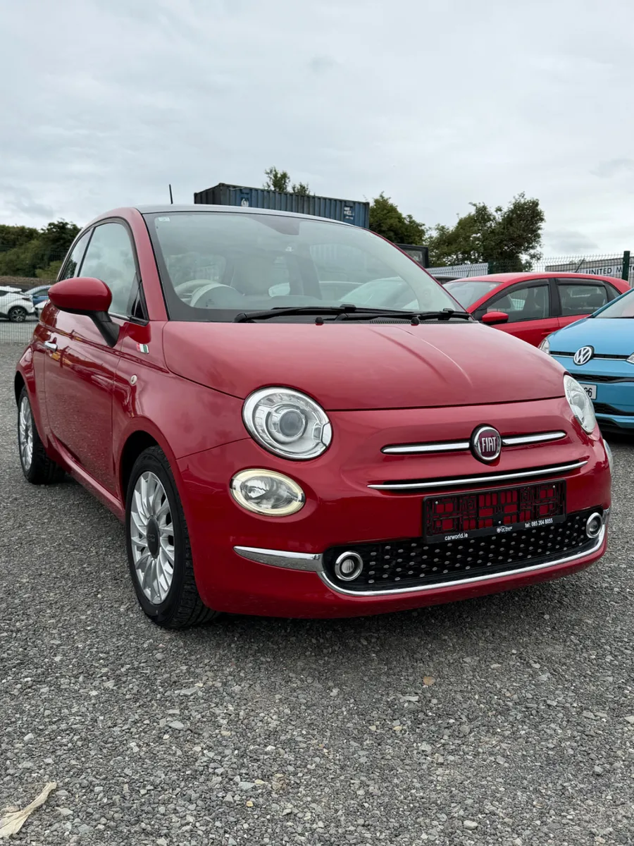Fiat 500 Red | 2017 | 72,700 KM | Panoramic Roof - Image 2