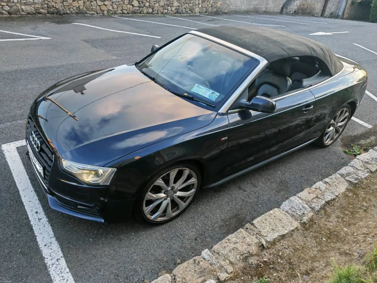 132 Audi A5 Sline Cabriolet black l'ther 2.0d man - Image 4