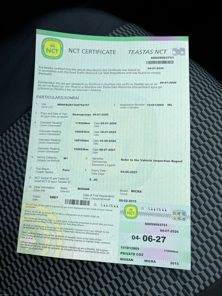 2015 Nissan Micra 1.2 XE Manual NCT 06/27 - Image 2