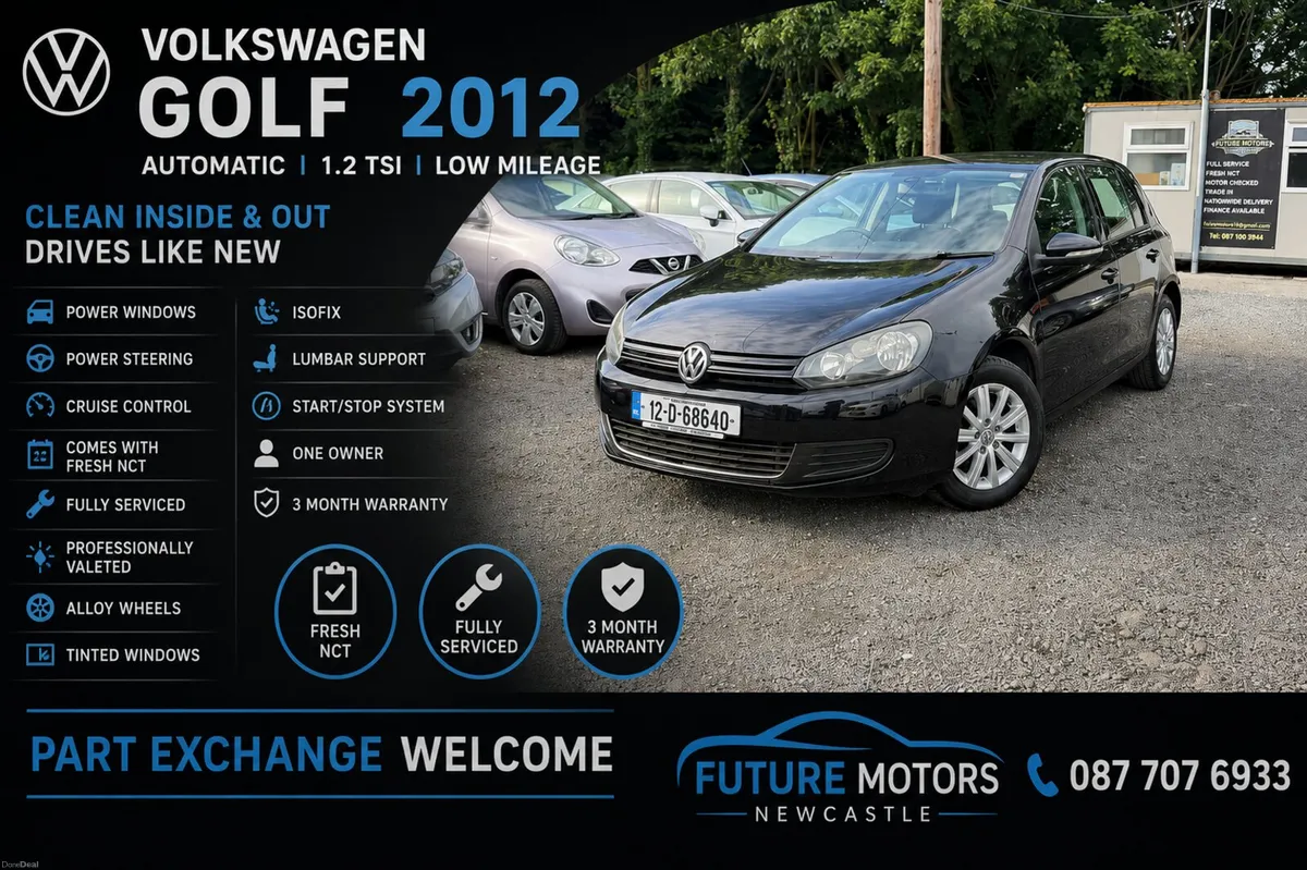 Volkswagen Golf 2012 Automatic Low Miles - Image 1