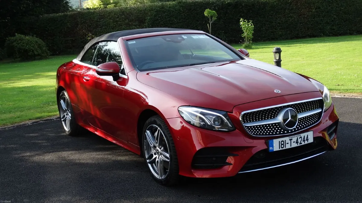 Mercedes E350d 4MATIC Convertible Hyacinth Red - Image 2