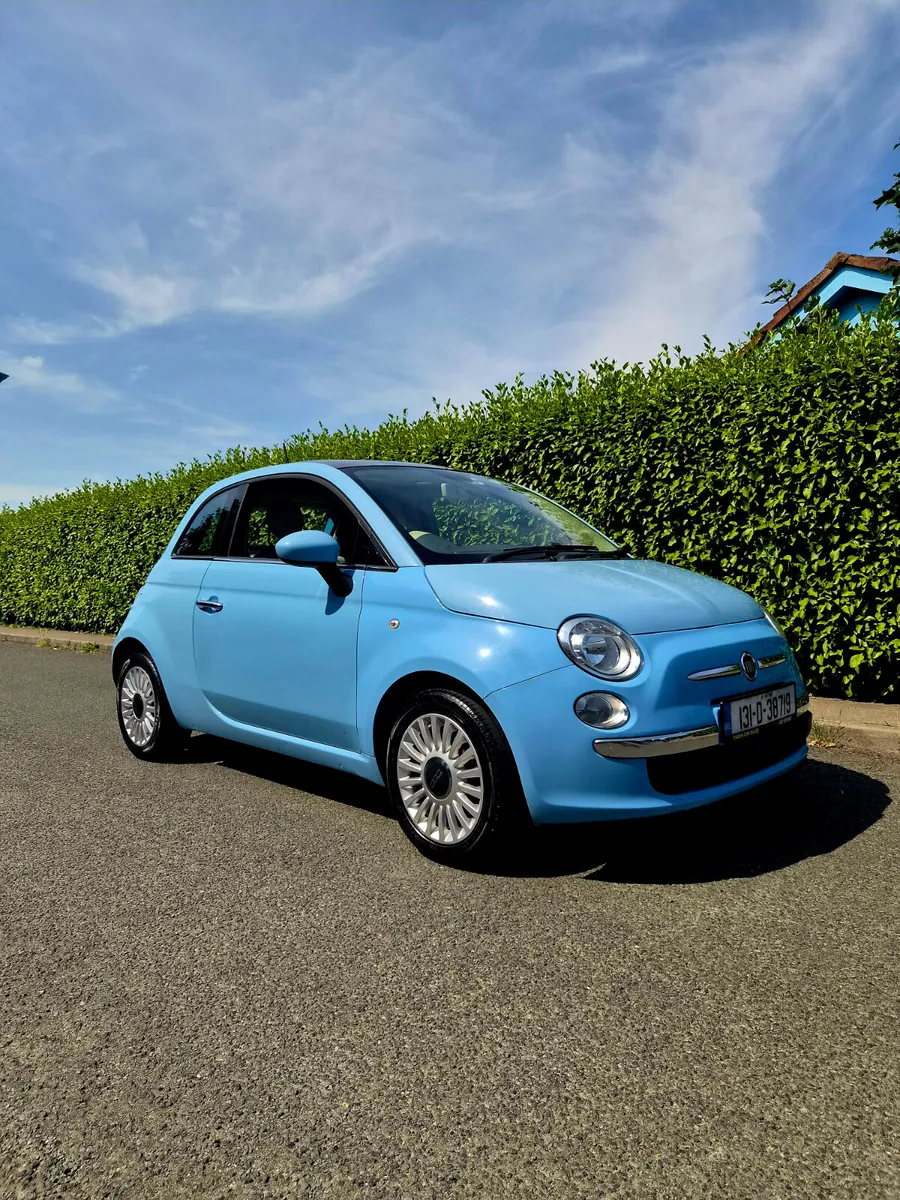 Fiat 500 ** Baby Blue**Glass roof**Low miles - Image 1