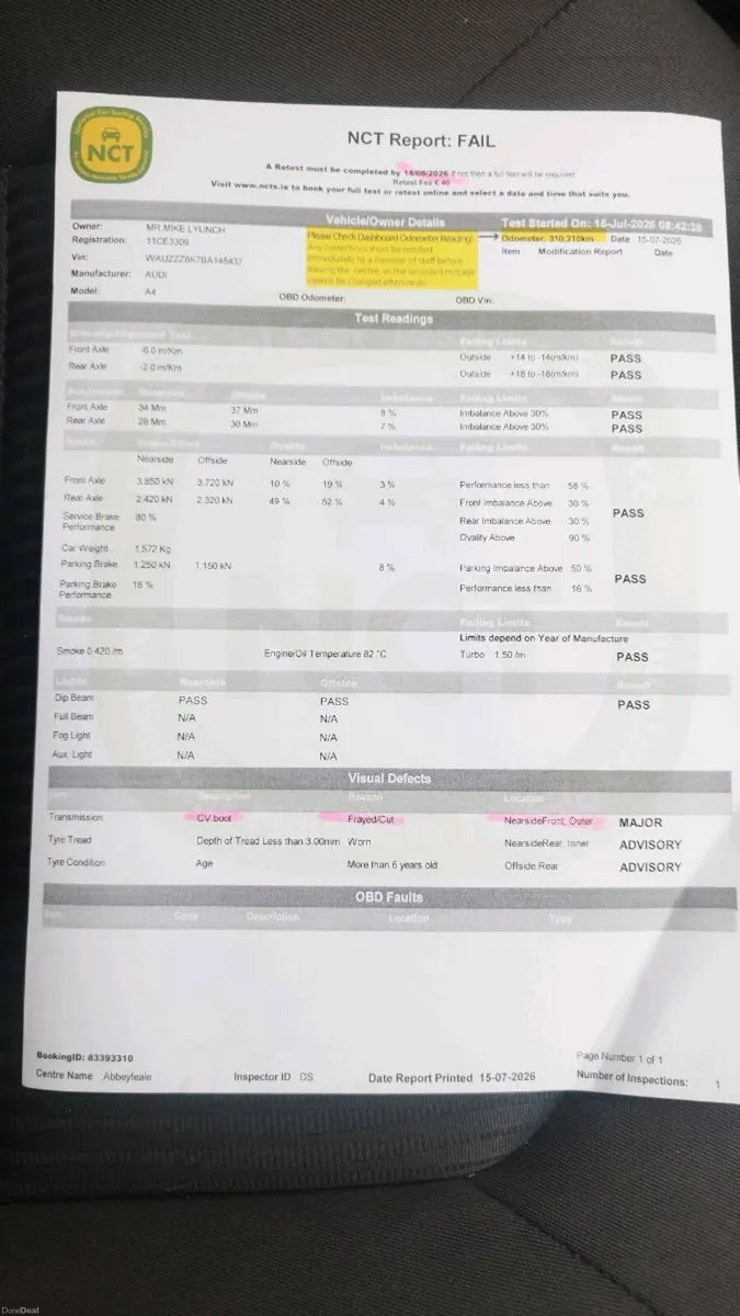 Audi A4 2011 *needs cv joint cover for nct retest* - Image 2