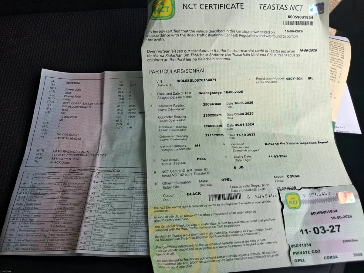 Opel corsa for sale just passed nct today - Image 2