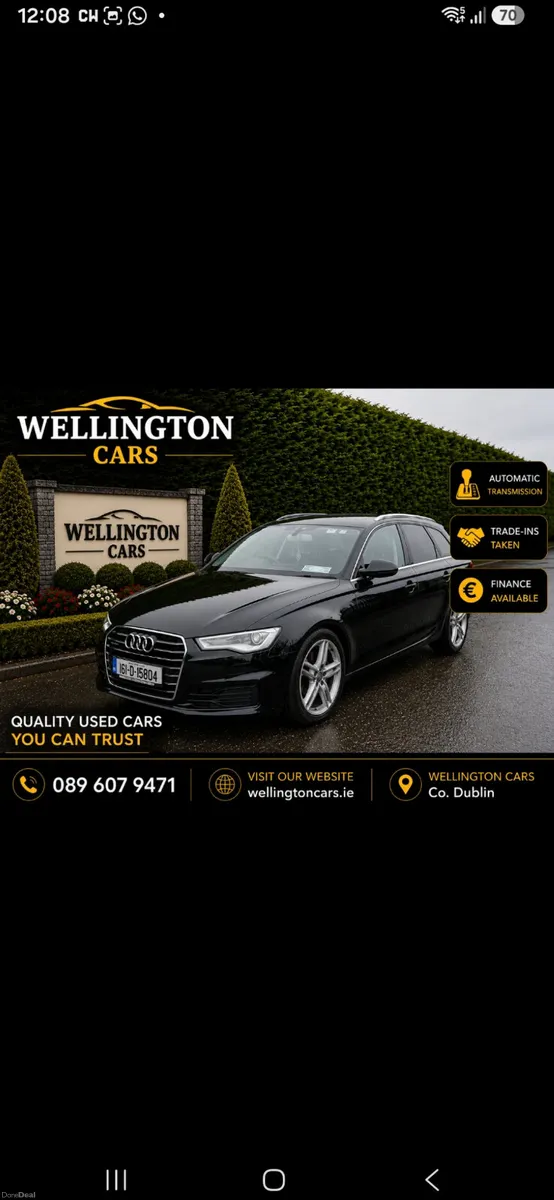 Audi A6 2015 2.0 TDI SE ESTATE ULTRA AUTO NCT 8.27 - Image 1