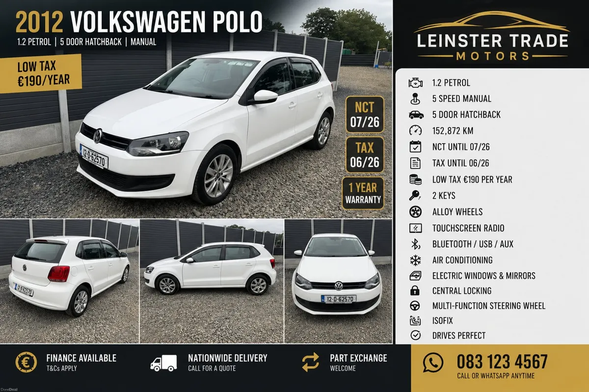Volkswagen Polo 2012 Automatic (NCT 08/27) - Image 2
